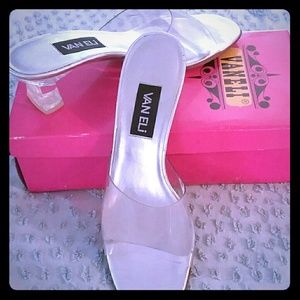 VANELi Mules Silver/Clear
